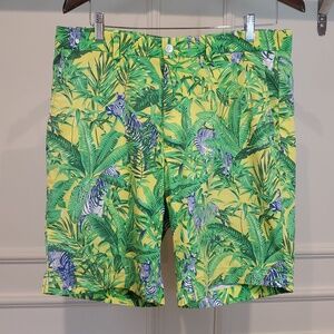 Ralph Lauren Polo Golf Yellow, Green &  Zebra Tropical Shorts Men Size 32